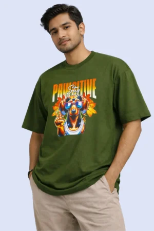 Stay Pawsitive – Oversized Tee. For Men