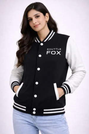 Shuttle Fox Varsity Jacket – 320 GSM For Women