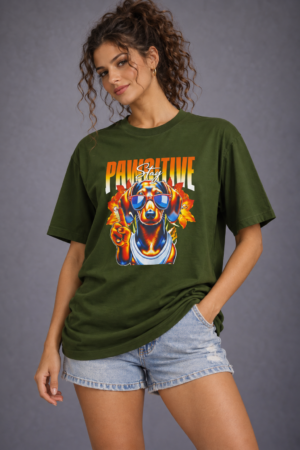 Stay Pawsitive – Oversized Tee. For Women