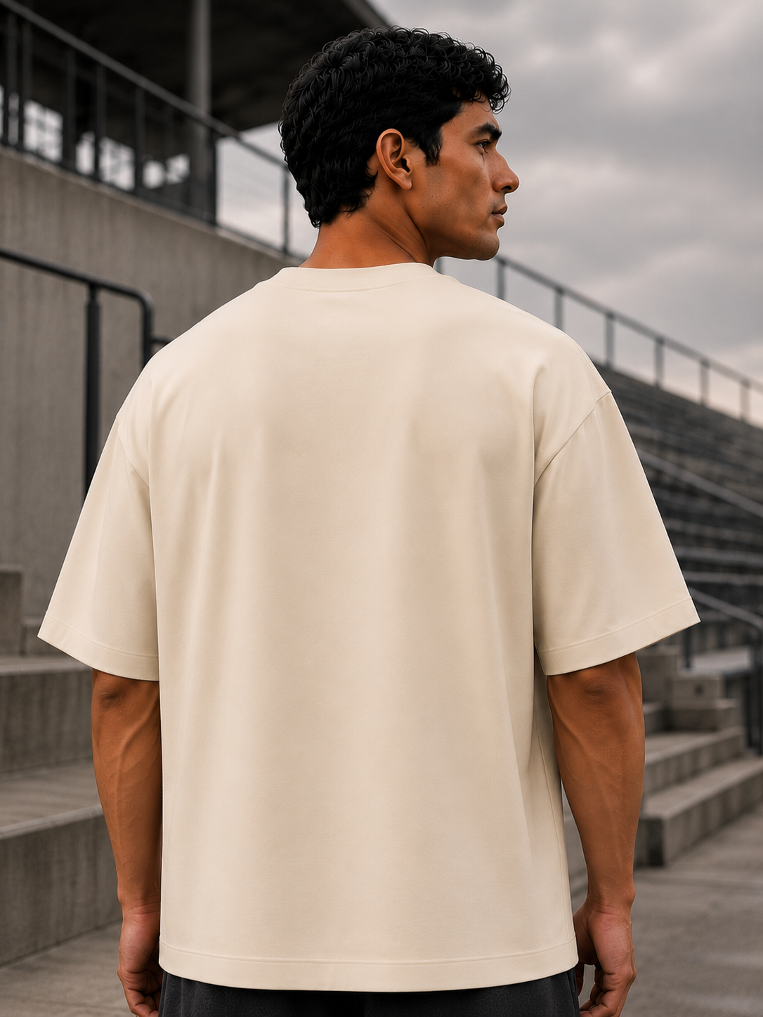 One More Rep Off-White Oversized Tee - Image 2