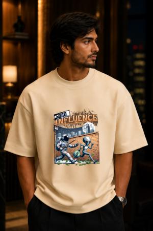 Bad Influence Off-White Oversized Tee 