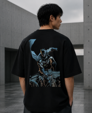 Batman oversized black t-shirt with back graphic print