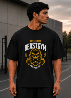 Beast Gym Black Oversized Tee