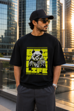 Big Money Big Life Black Oversized Tee 