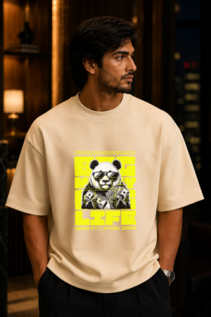 Big Money Big Life Off-White Oversized Tee 