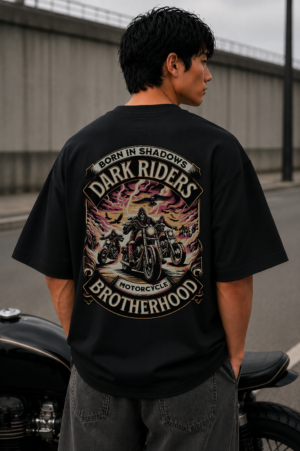 Dark Riders Brotherhood Black Oversized Tee