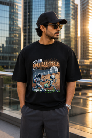 Bad Influence Black Oversized Tee 