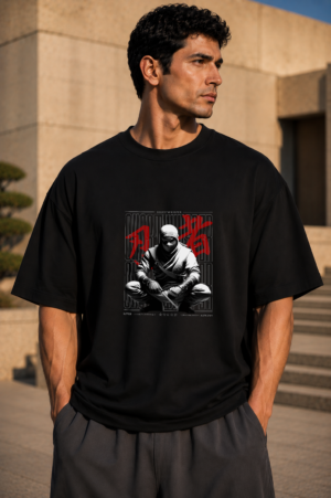 Shadow Ninja Black Oversized Tee 