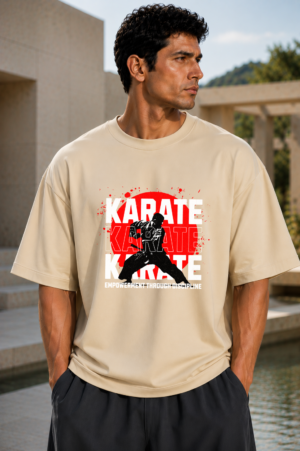 Karate Warrior Off-White Oversized Tee 