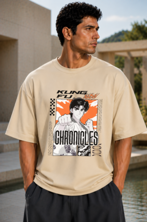 Kung Fu Chronicles Off-White Oversized Tee 