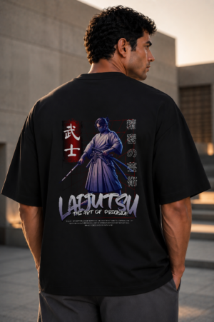 Laijutsu: The Art of Precision Black Oversized Tee