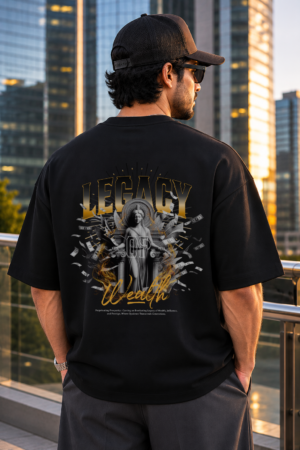 Legacy Wealth Black Oversized Tee
