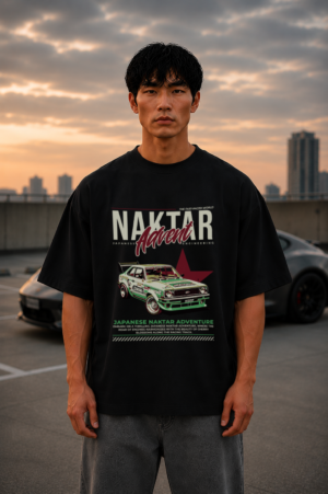 Naktar Adventure Black Oversized Tee 