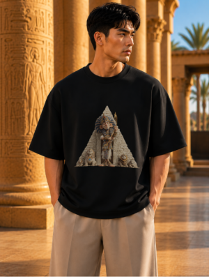 Pyramid Guardian Black Oversized Tee