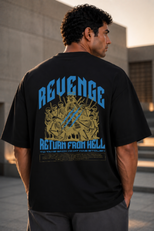 Revenge: Return From Hell Black Oversized Tee