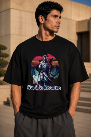 Ronin's Resolve Black Oversized Tee