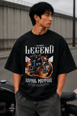 Legend Royal Motor Black Oversized Tee