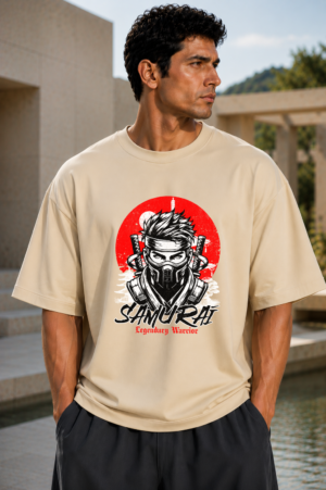 Samurai Legendary Warrior Off-white Oversized Tee