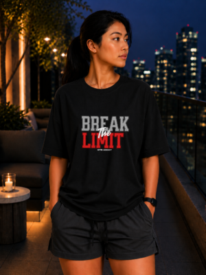 Break the Limit Oversized Tee – Black
