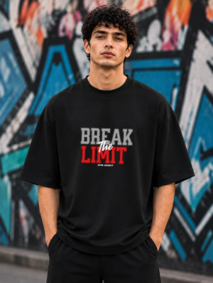 Break The Limit Black Oversized Tee 