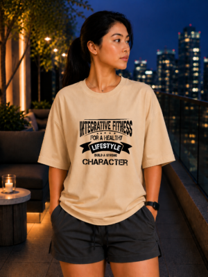 Integrative Fitness Oversized Tee – Off White