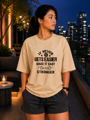 Stronger Oversized Tee – Off White
