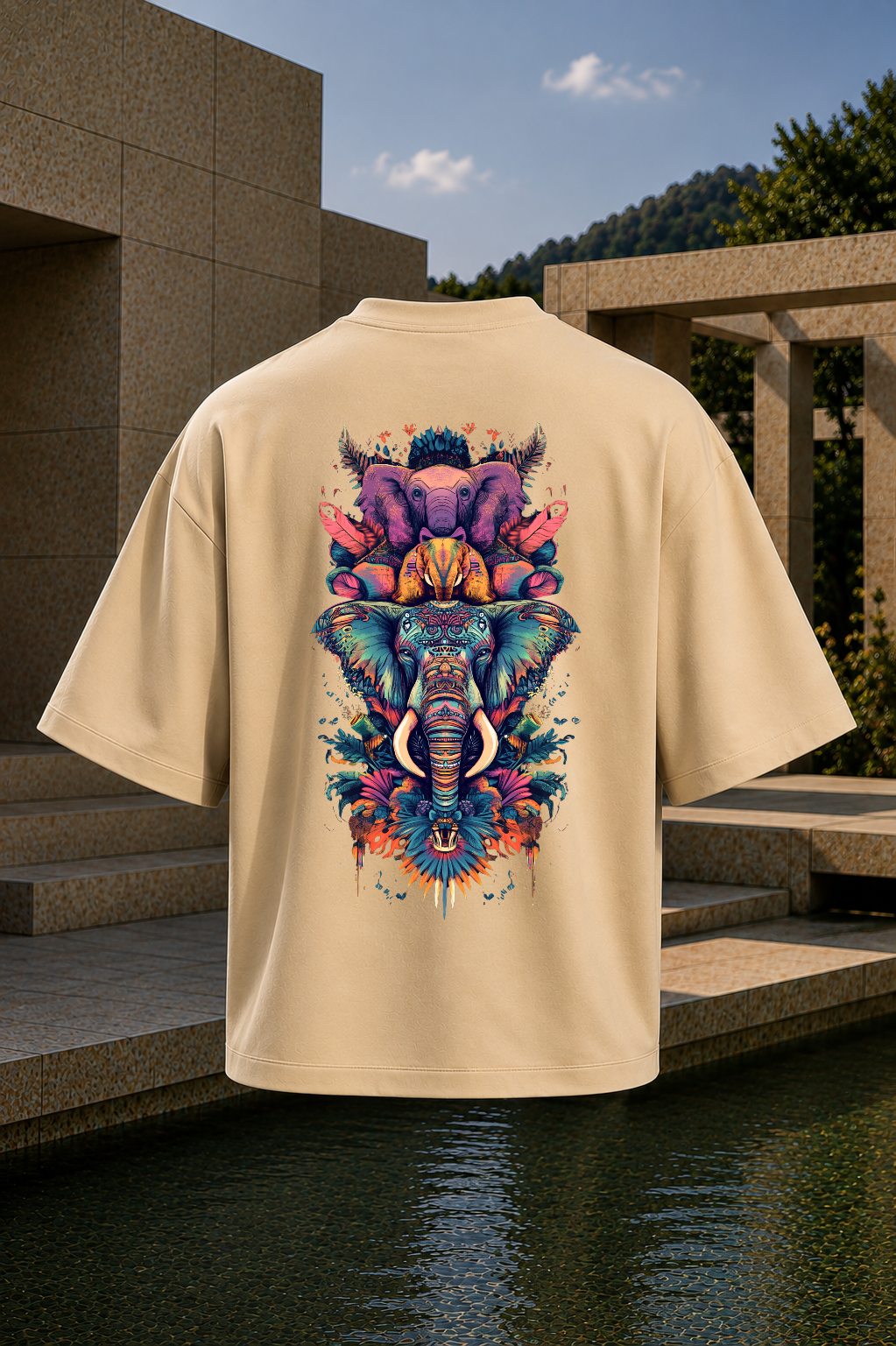 Mystic Elephant Oversized Tee - Image 2
