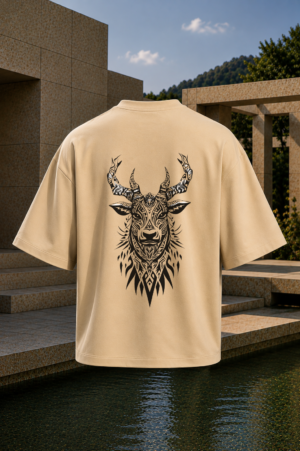 Mystic Stag Oversized Tee-Off White