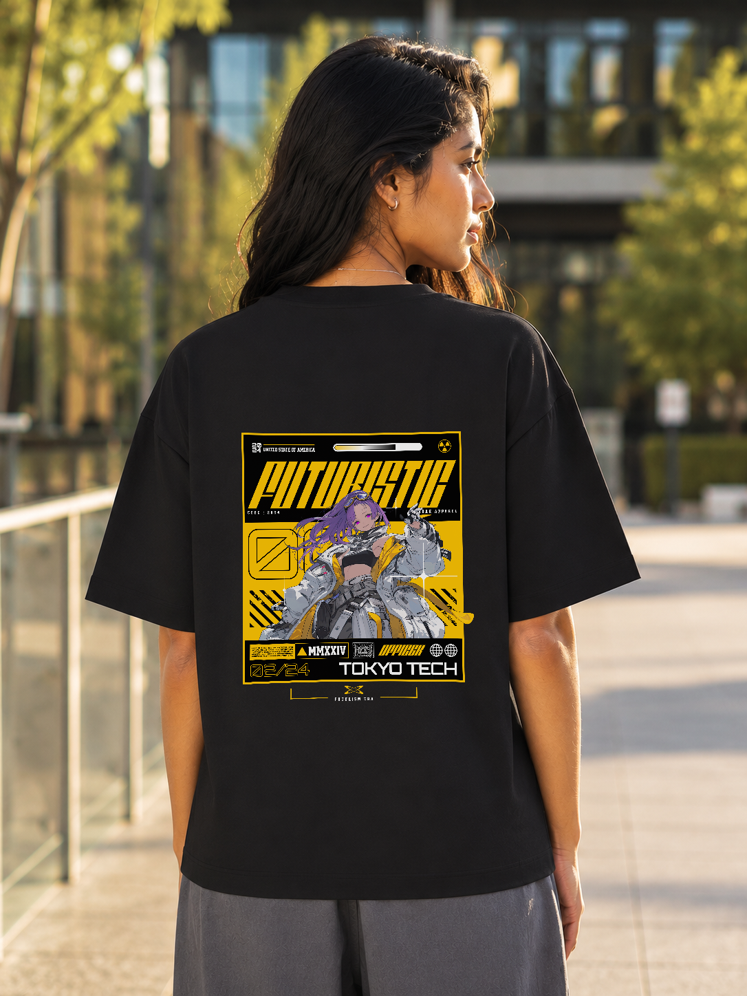 Tokyo Tech Anime Oversized Tee-Off White